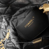 CHANEL 23S Black Calfskin Mini 22 with Pearls