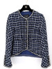 CHANEL 23P Tweed Jacket Blue/ Black/ White 36