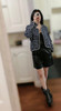 CHANEL 23P Tweed Jacket Blue/ Black/ White 36