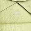 HERMES Calvi Duo Card Holder Jaune Bourgeon Chèvre