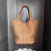 HERMES Picotin 18 Biscuit Clemence GHW W
