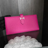 HERMES Rose Pourpre Epsom Bearn Soufflet Wallet