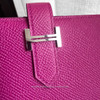 HERMES Rose Pourpre Epsom Bearn Soufflet Wallet
