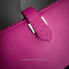 HERMES Rose Pourpre Epsom Bearn Soufflet Wallet