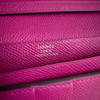 HERMES Rose Pourpre Epsom Bearn Soufflet Wallet