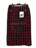 CHANEL 22A Metiers d'Art Logo Ribbon Tweed Midi Skirt 40 *New