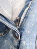 CHANEL 23P CC Logo Straight Leg Jeans 36 Blue *New