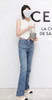 CHANEL 23P CC Logo Straight Leg Jeans 36 Blue *New