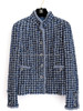 CHANEL 20P Blue Fantasy Tweed Jacket 36