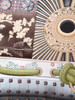 HERMES 'Parures de Samourais' Silk Twill 90 Scarf Bleu Ciel/ Vert/ Marron *New