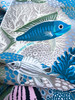 HERMES 'Under the Waves' by Alice Shirley Silk Scarf 90 Rose Pale/ Cobalt/ Gris *New
