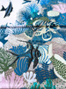 HERMES 'Under the Waves' by Alice Shirley Silk Scarf 90 Rose Pale/ Cobalt/ Gris *New