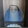 CHANEL Mini 25 Bag Blue Denim Gold Hw *New