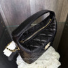 CHANEL 25A Quilted Mini Hobo Black Caviar GHW *New