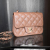 CHANEL 18S Beige Caviar Square Mini Flap Bag GHW *New