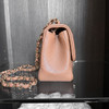 CHANEL 18S Beige Caviar Square Mini Flap Bag GHW *New