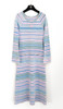 CHANEL 23P Striped Knit Midi Dress 36