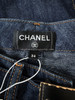 CHANEL 23S Wide Leg Denim Pants/ Jeans + Belt 34 *New