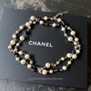 CHANEL CC Logo Pearl Long Necklace
