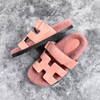 HERMES Teddy Chypre Sandals Rose Aube 35.5 *New