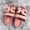 HERMES Teddy Chypre Sandals Rose Aube 35.5 *New