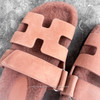 HERMES Teddy Chypre Sandals Rose Aube 35.5 *New