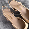 CHANEL Two Tone Slingback Heels Beige/ Black 35.5 *New