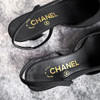 CHANEL Two Tone Slingback Heels Black/Gold 35.5 *New