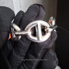 HERMES Chaine d'Ancre Enchainee Large Sterling Silver Bracelet SH