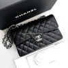 CHANEL Black Caviar Small Classic Flap Bag SHW *New