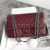 CHANEL Burgundy Aged Calf 2.55 Reissue 226