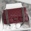 CHANEL Burgundy Aged Calf 2.55 Reissue 226