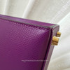 HERMES Kelly 25 Sellier Anemone Epsom GHW