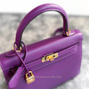 HERMES Kelly 25 Sellier Anemone Epsom GHW