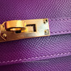 HERMES Kelly 25 Sellier Anemone Epsom GHW