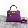 HERMES Kelly 25 Sellier Anemone Epsom GHW