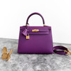 HERMES Kelly 25 Sellier Anemone Epsom GHW