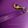 HERMES Kelly 25 Sellier Anemone Epsom GHW