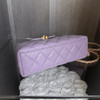 CHANEL 24P Lilac Purple Kelly  Shopping Bag GHW *New