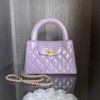 CHANEL 24P Lilac Purple Kelly  Shopping Bag GHW *New