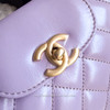CHANEL 24P Lilac Purple Kelly  Shopping Bag GHW *New