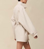 HERMES 2026 Cashmere Short Parka Coat 34 Blanc Sable *New