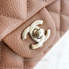 CHANEL 18S Beige Caviar Square Mini Flap Bag GHW *New