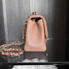 CHANEL 18S Beige Caviar Square Mini Flap Bag GHW *New