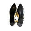 CHANEL 20A Mary Jane Bow Flat Gold/ Black 35.5 *New