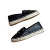CHANEL Camélia CC Logo Espadrille 36 Black *New