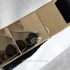 CHANEL 22A Letter Logo Elasticated Leather Belt 75 *New