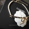 CHANEL 22S Bow Choker Necklace with Pearls *New