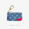 LOUIS VUITTON LV x TM Cerises Denim Pochette Cles Key Pouch