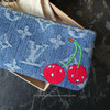 LOUIS VUITTON LV x TM Cerises Denim Pochette Cles Key Pouch